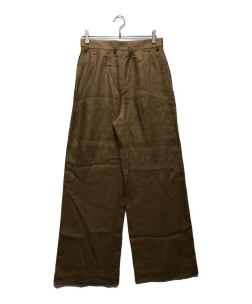 DEUXIEME CLASSE（ドゥーズィエム クラス）Deuxieme Classe (ドゥーズィエム クラス) STRETCH TWILL タックパンツ(ストレッチツウィルタックパンツ)　25030500419010 ブラウン サイズ:38の古着・服飾アイテム