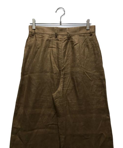 DEUXIEME CLASSE（ドゥーズィエム クラス）Deuxieme Classe (ドゥーズィエム クラス) STRETCH TWILL タックパンツ(ストレッチツウィルタックパンツ)　25030500419010 ブラウン サイズ:38の古着・服飾アイテム