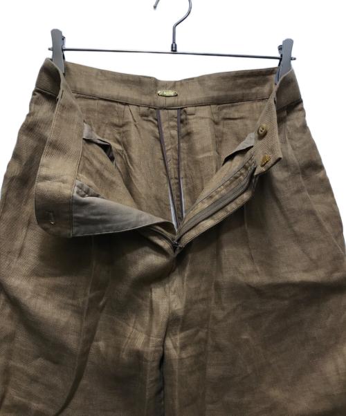 DEUXIEME CLASSE（ドゥーズィエム クラス）Deuxieme Classe (ドゥーズィエム クラス) STRETCH TWILL タックパンツ(ストレッチツウィルタックパンツ)　25030500419010 ブラウン サイズ:38の古着・服飾アイテム