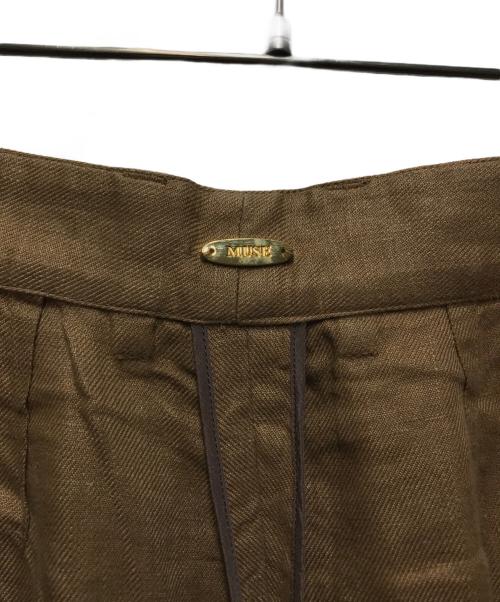 DEUXIEME CLASSE（ドゥーズィエム クラス）Deuxieme Classe (ドゥーズィエム クラス) STRETCH TWILL タックパンツ(ストレッチツウィルタックパンツ)　25030500419010 ブラウン サイズ:38の古着・服飾アイテム