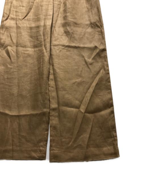 DEUXIEME CLASSE（ドゥーズィエム クラス）Deuxieme Classe (ドゥーズィエム クラス) STRETCH TWILL タックパンツ(ストレッチツウィルタックパンツ)　25030500419010 ブラウン サイズ:38の古着・服飾アイテム