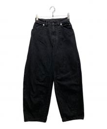 UNITED TOKYO（ユナイテッドトーキョー）の古着「コクーンデニムパンツ　145340002」｜ブラック