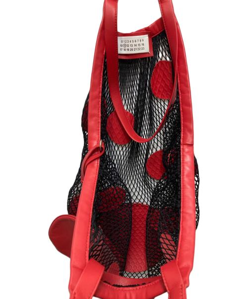 Maison Margiela（メゾンマルジェラ）Maison Margiela (メゾンマルジェラ) ドットメッシュトートバッグ S56WC0035 SY0035 /18AW /ポルカドット /イタリア製 レッドの古着・服飾アイテム