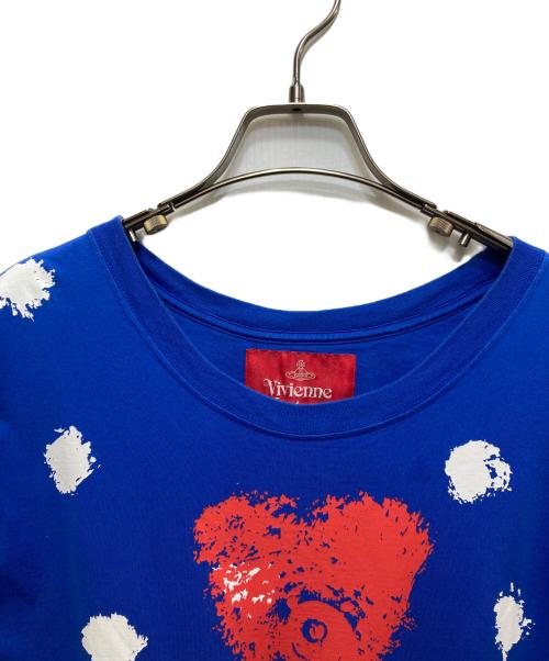Vivienne Westwood RED LABEL（ヴィヴィアンウエストウッドレッドレーベル）Vivienne Westwood RED LABEL (ヴィヴィアンウエストウッドレッドレーベル) テディー ベア プリントカットソー ブルー サイズ:00の古着・服飾アイテム