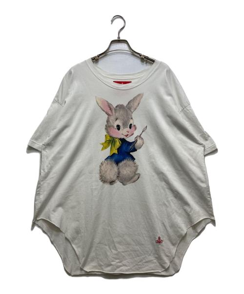 Vivienne Westwood RED LABEL（ヴィヴィアンウエストウッドレッドレーベル）Vivienne Westwood RED LABEL (ヴィヴィアンウエストウッドレッドレーベル) ペインティングバニー Tシャツ ホワイト サイズ:00の古着・服飾アイテム