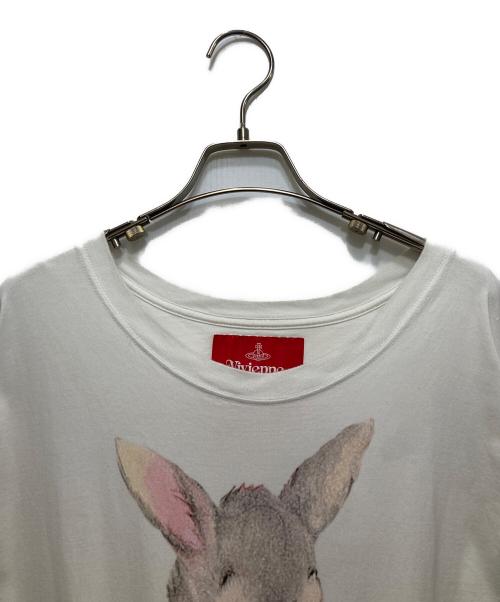 Vivienne Westwood RED LABEL（ヴィヴィアンウエストウッドレッドレーベル）Vivienne Westwood RED LABEL (ヴィヴィアンウエストウッドレッドレーベル) ペインティングバニー Tシャツ ホワイト サイズ:00の古着・服飾アイテム