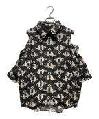 Vivienne Westwood RED LABELヴィヴィアンウエストウッドレッドレーベル）の古着「リヨセルMUD ORBプリントシャツ」｜グレー