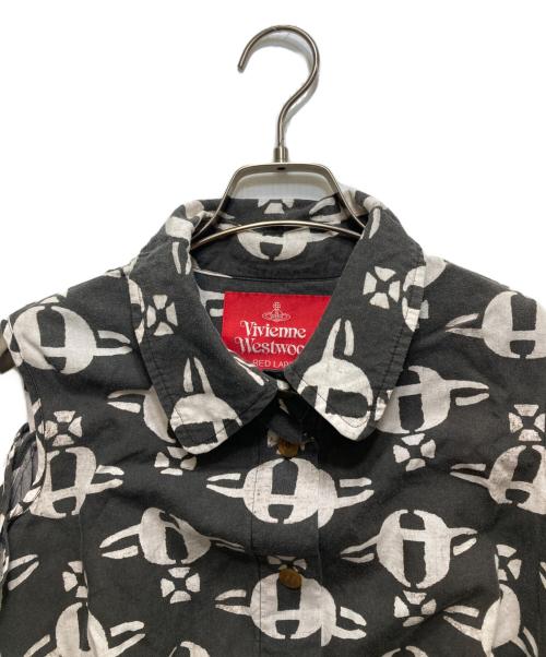 Vivienne Westwood RED LABEL（ヴィヴィアンウエストウッドレッドレーベル）Vivienne Westwood RED LABEL (ヴィヴィアンウエストウッドレッドレーベル) リヨセルMUD ORBプリントシャツ グレー サイズ:00の古着・服飾アイテム