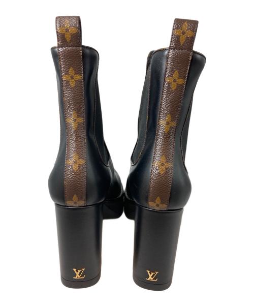 LOUIS VUITTON（ルイ ヴィトン）LOUIS VUITTON (ルイ ヴィトン) LV ボブール アンクルブーツ ブラック サイズ:38の古着・服飾アイテム