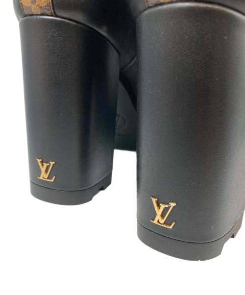 LOUIS VUITTON（ルイ ヴィトン）LOUIS VUITTON (ルイ ヴィトン) LV ボブール アンクルブーツ ブラック サイズ:38の古着・服飾アイテム