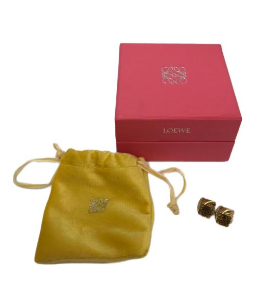 LOEWE（ロエベ）LOEWE (ロエベ) ツイステッド アナグラム スタッドピアス /SILVER925 ゴールドの古着・服飾アイテム