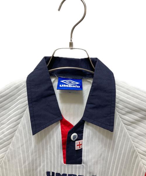 UMBRO（アンブロ）UMBRO (アンブロ) ゲームシャツ　 イングランド代表 97-99 ホワイト サイズ:Mの古着・服飾アイテム