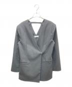 saharaサハラ）の古着「Collarless Over Jacket 01-OT002-23-03」｜ブラック