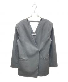 sahara（サハラ）の古着「Collarless Over Jacket 01-OT002-23-03」｜ブラック