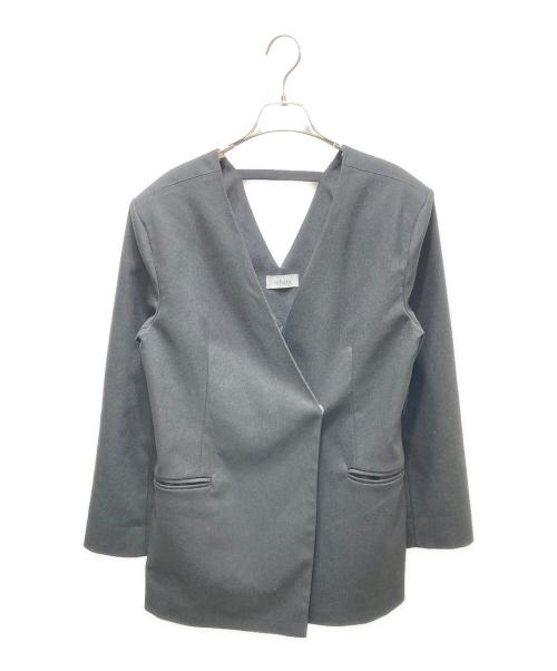 sahara（サハラ）sahara (サハラ) Collarless Over Jacket 01-OT002-23-03 ブラック サイズ:FREEの古着・服飾アイテム