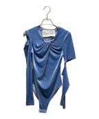 ANDERSSON BELLアンダーソンベル）の古着「MADDIE SLIT SLEEVE BODYSUIT」｜ブルー