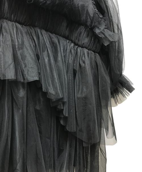 VIVIANO（ヴィヴィアーノ）VIVIANO (ヴィヴィアーノ) 別注 Volume Tulle T-shirt　(別注ボリュームチュールＴシャツ)　34-23-3850-00008-1690　タグ付き　 ブラック サイズ:FREEの古着・服飾アイテム