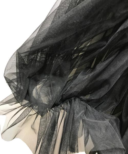 VIVIANO（ヴィヴィアーノ）VIVIANO (ヴィヴィアーノ) 別注 Volume Tulle T-shirt　(別注ボリュームチュールＴシャツ)　34-23-3850-00008-1690　タグ付き　 ブラック サイズ:FREEの古着・服飾アイテム