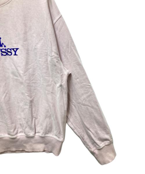stussy（ステューシー）stussy (ステューシー) ロゴ刺繍スウェット ピンク サイズ:Lの古着・服飾アイテム