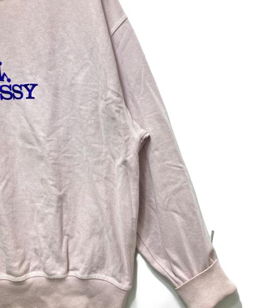 stussy（ステューシー）stussy (ステューシー) ロゴ刺繍スウェット ピンク サイズ:Lの古着・服飾アイテム