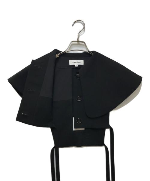 ENFOLD（エンフォルド）ENFOLD (エンフォルド) COLLAR-PARTS 23SS ブラック サイズ:38の古着・服飾アイテム
