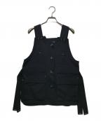 nagonstansナゴンスタンス）の古着「2.5レイヤータフタ Multi PKT ベスト　24AW」｜ブラック