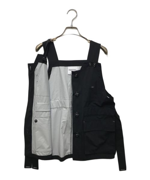 nagonstans（ナゴンスタンス）nagonstans (ナゴンスタンス) 2.5レイヤータフタ Multi PKT ベスト　24AW ブラック サイズ:Mの古着・服飾アイテム