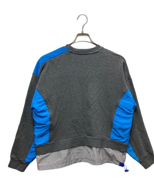 nagonstans（ナゴンスタンス）nagonstans (ナゴンスタンス) combination crew-neck pullover　 24SS グレー サイズ:Mの古着・服飾アイテム