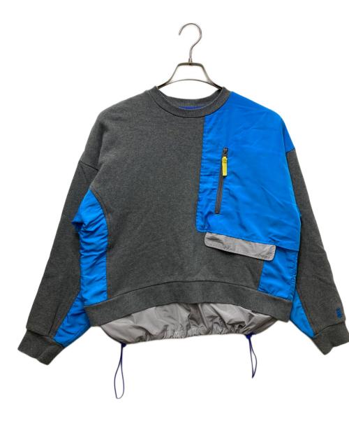 nagonstans（ナゴンスタンス）nagonstans (ナゴンスタンス) combination crew-neck pullover　 24SS グレー サイズ:Mの古着・服飾アイテム