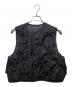 ENFOLD（エンフォルド）の古着「STRETCH TAFFETA FLOWER-GATHER VEST　24AW」｜ブラック