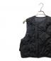 中古・古着 ENFOLD (エンフォルド) STRETCH TAFFETA FLOWER-GATHER VEST　24AW ブラック サイズ:38：20000円