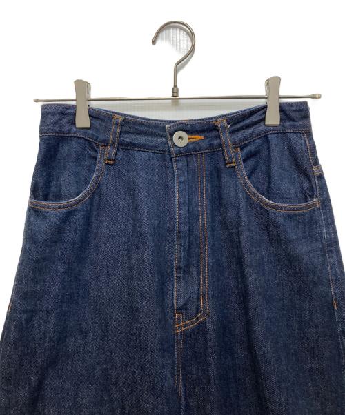 nagonstans（ナゴンスタンス）nagonstans (ナゴンスタンス) curve denim trousers インディゴ サイズ:Sの古着・服飾アイテム