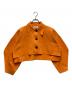 ENFOLD（エンフォルド）の古着「SOUTIEN COLLAR SHORT CARDIGAN」｜オレンジ
