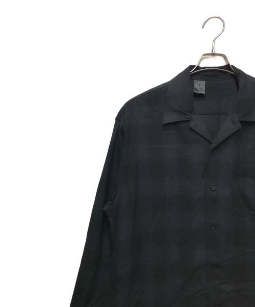 N.HOOLYWOOD（エヌ ハリウッド）N.HOOLYWOOD (エヌ ハリウッド) OPEN COLLAR SHIRT　 21AW ネイビー サイズ:40の古着・服飾アイテム