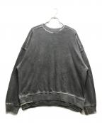 MAISON SPECIALメゾンスペシャル）の古着「Embroidery Over-Dye Sweat(エンブロイダリーオーバーダイスウェット）11232411312 /23AW」｜グレー