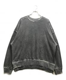 MAISON SPECIAL（メゾンスペシャル）の古着「Embroidery Over-Dye Sweat(エンブロイダリーオーバーダイスウェット）11232411312 /23AW」｜グレー