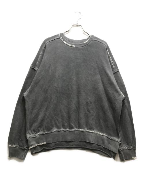 MAISON SPECIAL（メゾンスペシャル）MAISON SPECIAL (メゾンスペシャル) Embroidery Over-Dye Sweat(エンブロイダリーオーバーダイスウェット）11232411312 /23AW グレーの古着・服飾アイテム