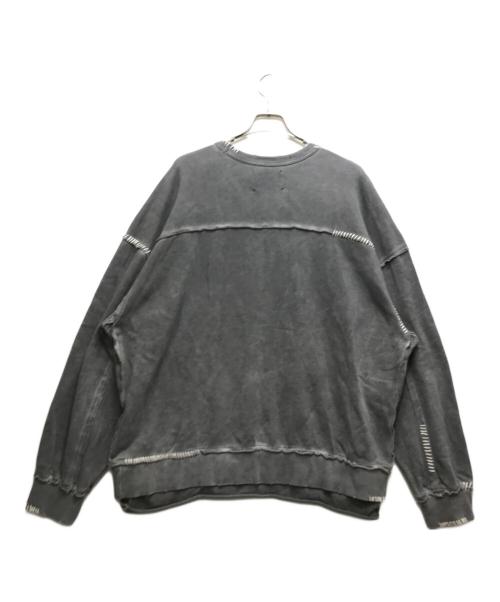 MAISON SPECIAL（メゾンスペシャル）MAISON SPECIAL (メゾンスペシャル) Embroidery Over-Dye Sweat(エンブロイダリーオーバーダイスウェット）11232411312 /23AW グレーの古着・服飾アイテム