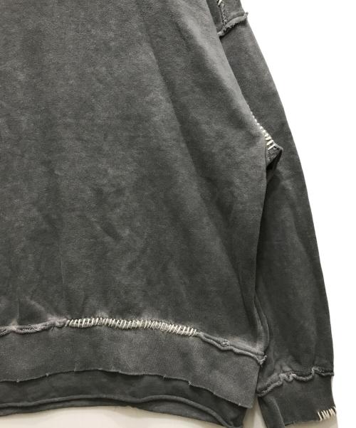 MAISON SPECIAL（メゾンスペシャル）MAISON SPECIAL (メゾンスペシャル) Embroidery Over-Dye Sweat(エンブロイダリーオーバーダイスウェット）11232411312 /23AW グレーの古着・服飾アイテム