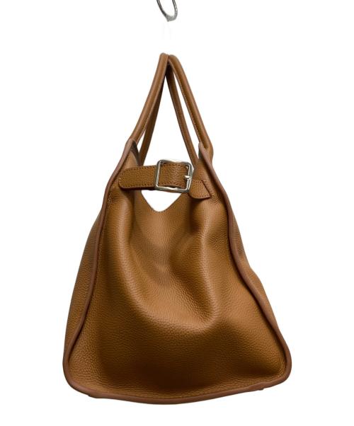JISTORY（ジストリー）JISTORY (ジストリー) SIDE BELT BOSTON BAG（サイドベルトボストンバッグ）/ ハンドバッグ / ワンショルダーバッグ ブラウンの古着・服飾アイテム