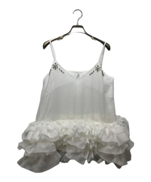 ESPRIT Honey mi Honey（エスプリットハニーミーハニー）ESPRIT Honey mi Honey organdie tiered frill camisole （オーガンジータイアードフリルキャミソール）P26S2-DR-TP01 ホワイト サイズ:FREE 未使用品の古着・服飾アイテム