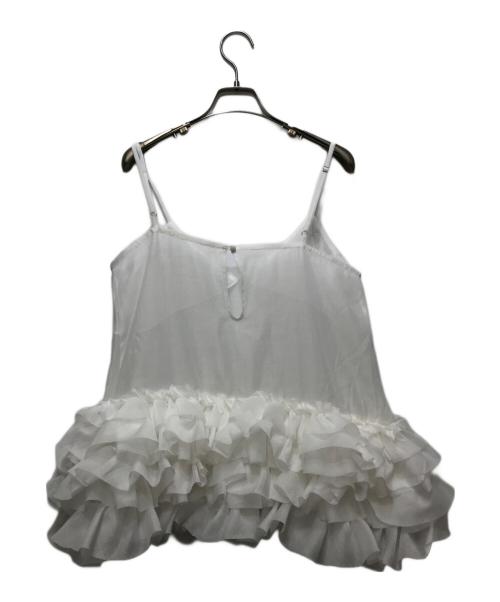 ESPRIT Honey mi Honey（エスプリットハニーミーハニー）ESPRIT Honey mi Honey organdie tiered frill camisole （オーガンジータイアードフリルキャミソール）P26S2-DR-TP01 ホワイト サイズ:FREE 未使用品の古着・服飾アイテム