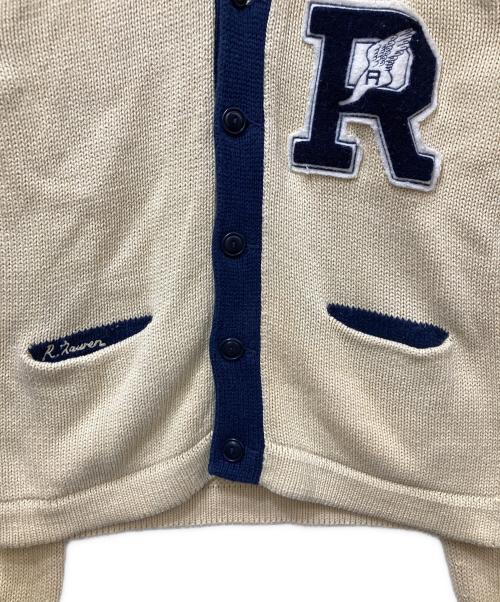 POLO RALPH LAUREN（ポロ・ラルフローレン）POLO RALPH LAUREN (ポロ・ラルフローレン) ウイングフット レタードカーディガン アイボリー サイズ:Mの古着・服飾アイテム