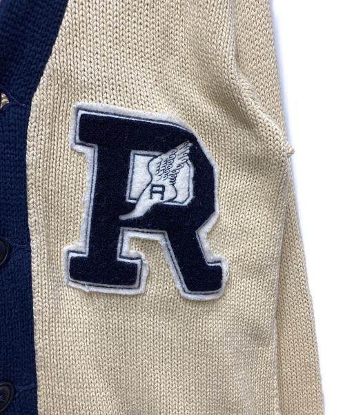 POLO RALPH LAUREN（ポロ・ラルフローレン）POLO RALPH LAUREN (ポロ・ラルフローレン) ウイングフット レタードカーディガン アイボリー サイズ:Mの古着・服飾アイテム