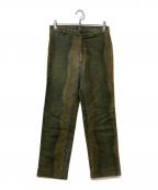 A.P.C.アーペーセー）の古着「00’s CROCODILE BTUSHED COTTON TROUSERS」｜オリーブ
