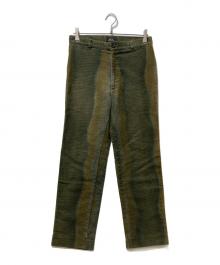 A.P.C.（アーペーセー）の古着「00’s CROCODILE BTUSHED COTTON TROUSERS」｜オリーブ