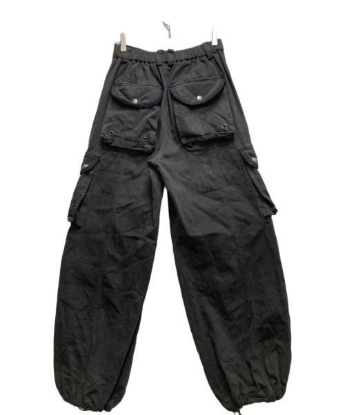 AAKAM（アーカム）AAKAM (アーカム) 98 Knee Pin-Tuck Contrast Cargo Pants（ニーピンタック コントラストカーゴパンツ）/ 韓国ブランド ブラック サイズ:1の古着・服飾アイテム