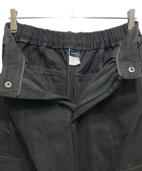 AAKAM（アーカム）AAKAM (アーカム) 98 Knee Pin-Tuck Contrast Cargo Pants（ニーピンタック コントラストカーゴパンツ）/ 韓国ブランド ブラック サイズ:1の古着・服飾アイテム