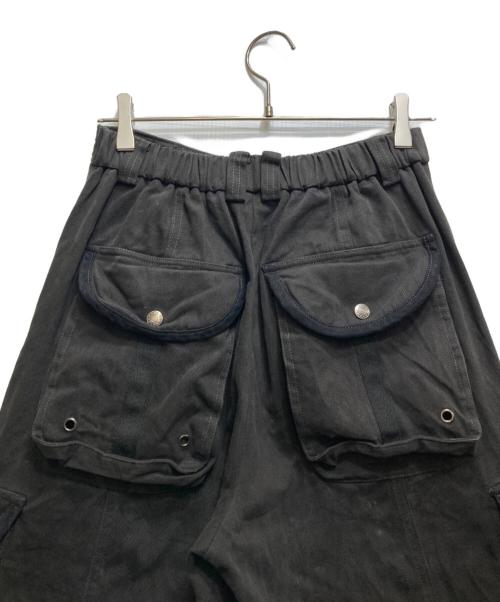 AAKAM（アーカム）AAKAM (アーカム) 98 Knee Pin-Tuck Contrast Cargo Pants（ニーピンタック コントラストカーゴパンツ）/ 韓国ブランド ブラック サイズ:1の古着・服飾アイテム