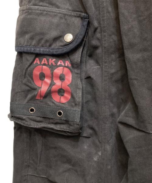 AAKAM（アーカム）AAKAM (アーカム) 98 Knee Pin-Tuck Contrast Cargo Pants（ニーピンタック コントラストカーゴパンツ）/ 韓国ブランド ブラック サイズ:1の古着・服飾アイテム